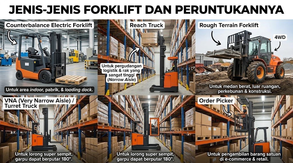 Jenis Fungsi dan Peruntukan Forklift
